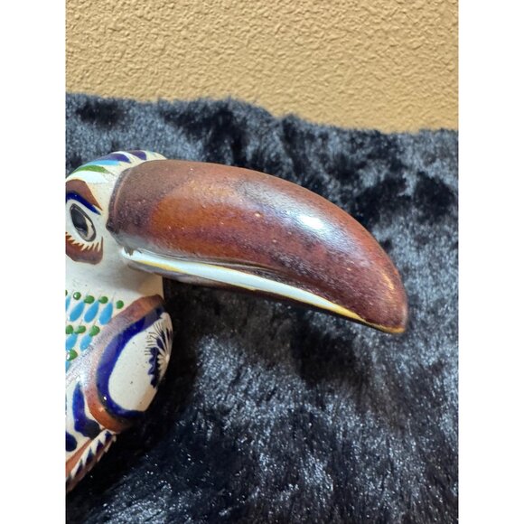 Tanola Mexican Pottery Handcrafted Toucan Signed Mateos - Picture 3 of 5